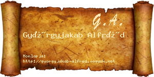 Györgyjakab Alfréd névjegykártya